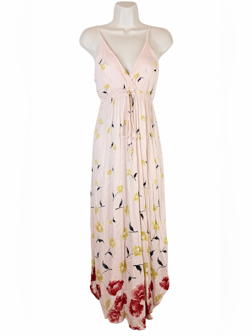 Billabong Womenโs M Pink Floral Maxi Dress
